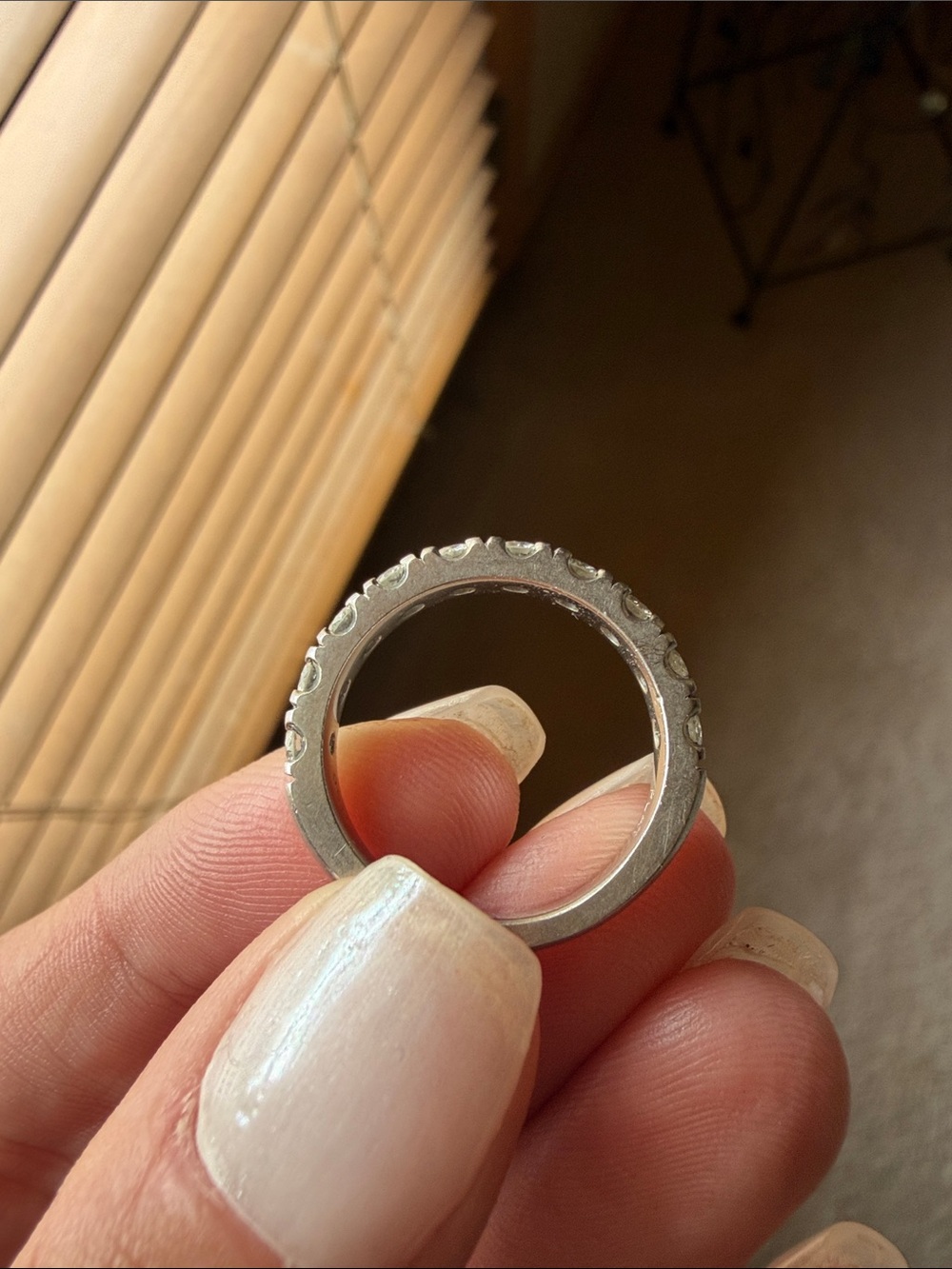 HEFTY Platinum and 1.02ct Diamond Band Sz 7